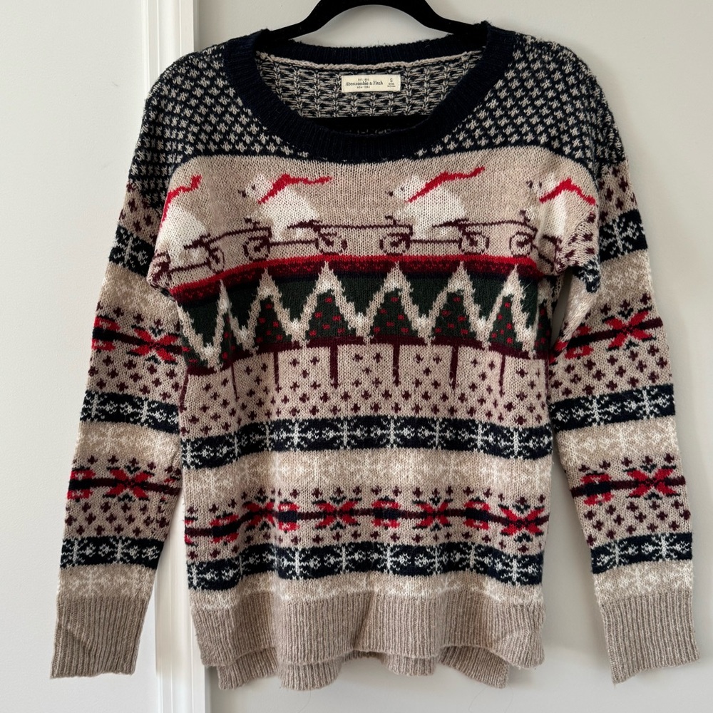 Abercrombie & Fitch Winter Patterned Sweater - S - EUC